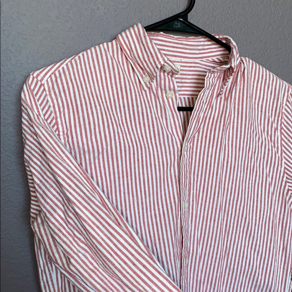 John Galt Red Striped Flannel